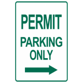Permit Parking Only Right Arrow