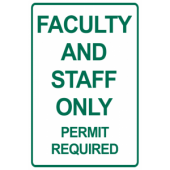 Faculty/Staff Permit Parking Only