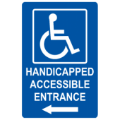 Handicap Accessible Entrance - Left Arrow