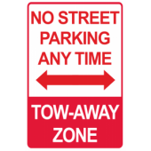 No Street Parking - Tow Away Zone