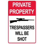 Private Property Trespassers Will Be Shot
