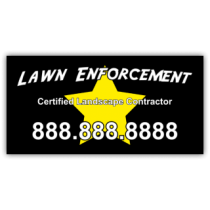 Lawn Enforcement Landscaping Company Magnetic Sign - Magnetic Sign