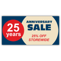 25 Years Anniversary Sale 25% OFF Storewide