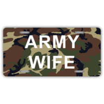 Army Wife License Plate