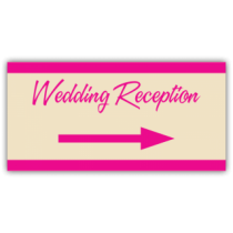 Wedding Reception Directional Arrow Banner