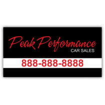 Peak Performance Auto Sales Vinyl Banner