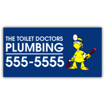 Plumbing Company Magnetic Sign - The Toilet Doctors - Magnetic Sign