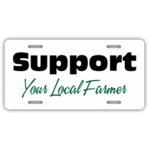 Support Your Local Farmer License Plate