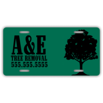 Tree Removal Company License Plate
