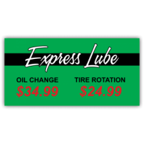 Exbress Lube Oil Change Vinyl Banner