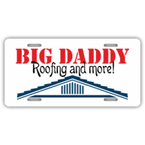 Roofing Company License Plate