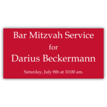 Bar Mitzvah Service Vinyl Banner