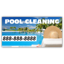 Pool Cleaning Vinyl Banner