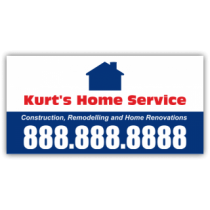 Kurt's Home Service Vinyl Banner