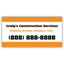 Craig's Construction Services Vinyl Banner