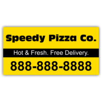 Speedy Pizza Co. Magnetic Sign - Magnetic Sign