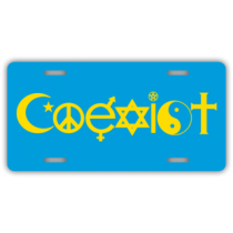 Coexist License Plate