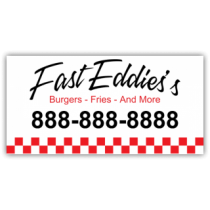 Fast Eddies Burgers Magnetic Sign - Magnetic Sign