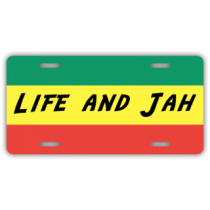 Life and Jah License Plate