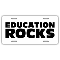 Education Rocks License Plate