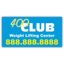 400 Club Weight Lifting Magnetic Sign - Magnetic Sign