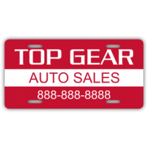 Top Gear Auto Sales License Plate