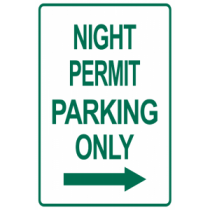Night Permit Only Right Arrow