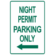 Night Permit Only Left Arrow