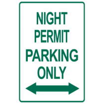 Night Permit Only With Arrows