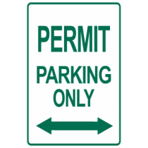 Permit Parking Only Both Arrows