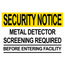 Metal Detector Notice