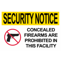 No Concealed Firearms