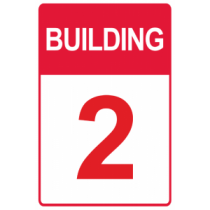 Red Custom Building Number