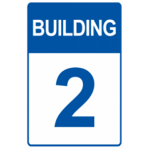 Blue Custom Building Number