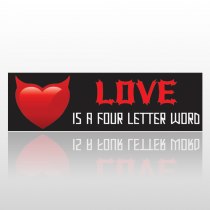 Four Letters 231 Bumper Sticker