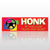 Honk Peace 255 Bumper Sticker
