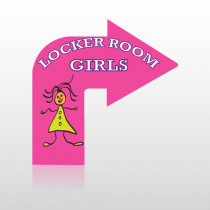 Girls 25 Floor Decal Curved Arrow Right