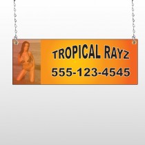 Tropical Rayz Tan 490 Window Sign