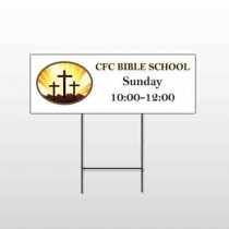 3 Crosses 149 Wire Frame Sign