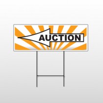 Auction Left Arrow 716 Wire Frame Sign