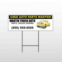 Black & Yellow Truck 326 Wire Frame Sign