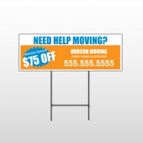 Blue Moving 294 Wire Frame Sign