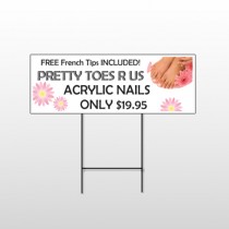 Floral Pedicure 293 Wire Frame Sign