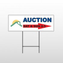 Auction Right Arrow 729 Wire Frame Sign