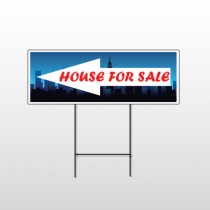 House Rent Night City 712 Wire Frame Sign