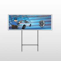 Police Thanks 429 Wire Frame Sign