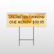 Tanning Sun 296 Wire Frame Sign