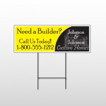 Yellow House Plan 216 Wire Frame Sign