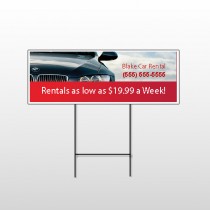 Car Rental 112 Wire Frame Sign