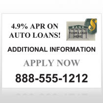Auto Loan 155 Site Sign